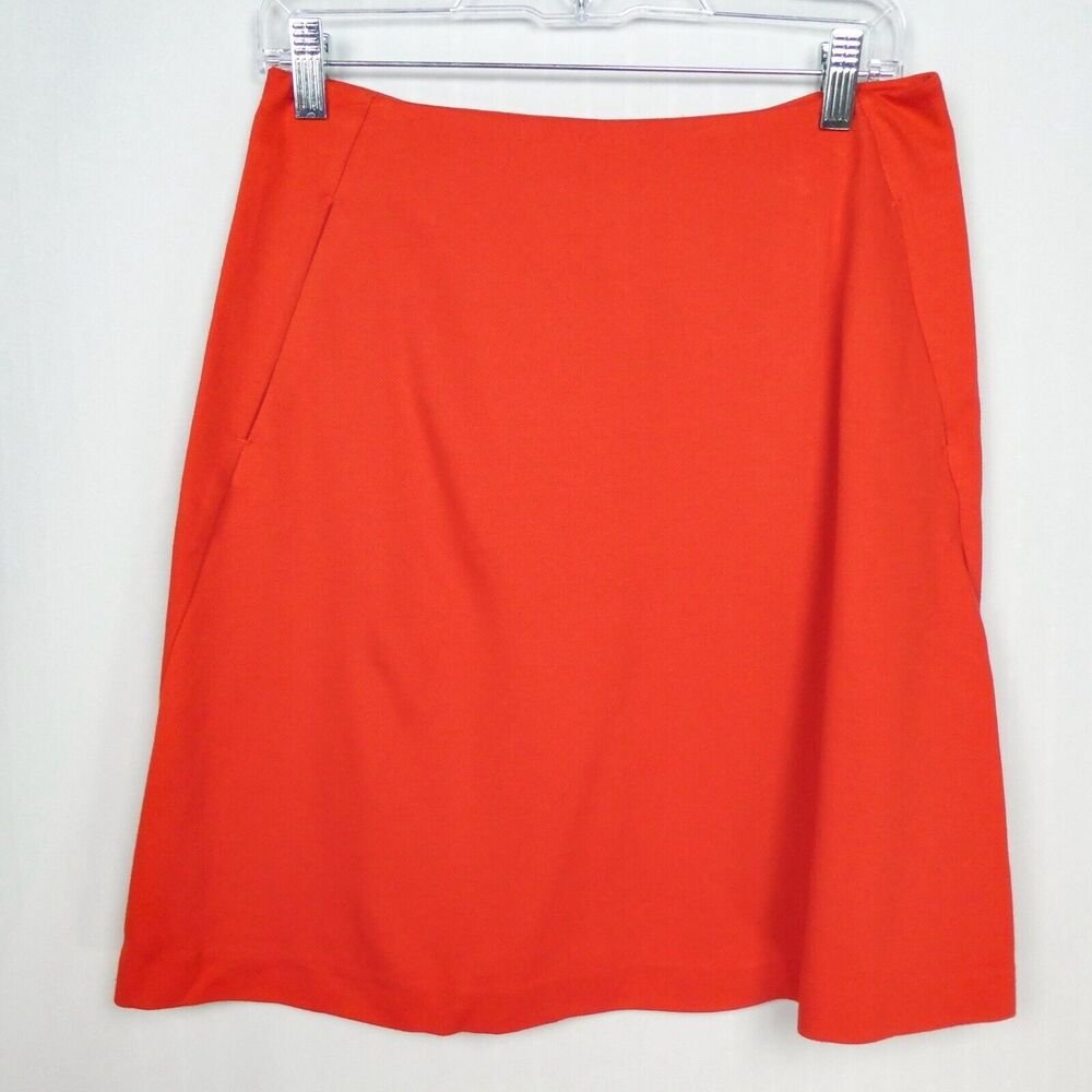 CAbi Fiery Sakura A Line Skirt Sz 4‎ Orange Red Style 3219